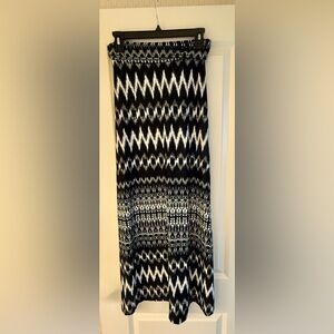 Casual women’s  Black and White Maxi Skirt